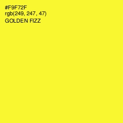 #F9F72F - Golden Fizz Color Image