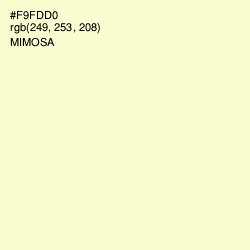 #F9FDD0 - Mimosa Color Image