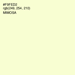 #F9FED2 - Mimosa Color Image
