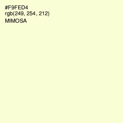 #F9FED4 - Mimosa Color Image
