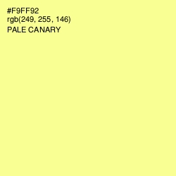 #F9FF92 - Pale Canary Color Image