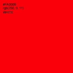 #FA000B - Red Color Image