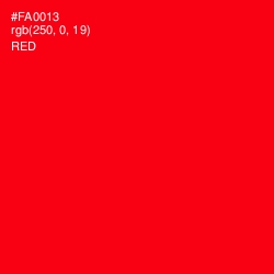 #FA0013 - Red Color Image