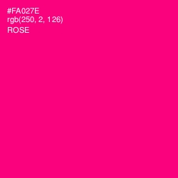#FA027E - Rose Color Image