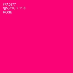 #FA0377 - Rose Color Image