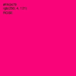 #FA0479 - Rose Color Image