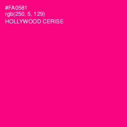 #FA0581 - Hollywood Cerise Color Image