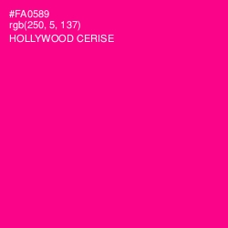 #FA0589 - Hollywood Cerise Color Image