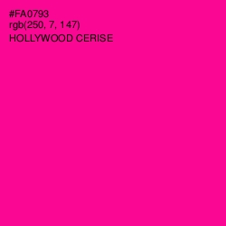 #FA0793 - Hollywood Cerise Color Image