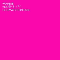 #FA08AB - Hollywood Cerise Color Image