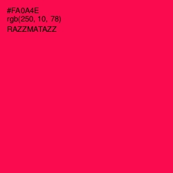 #FA0A4E - Razzmatazz Color Image