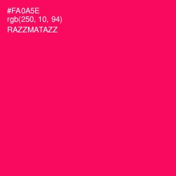 #FA0A5E - Razzmatazz Color Image