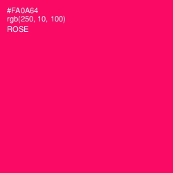 #FA0A64 - Rose Color Image