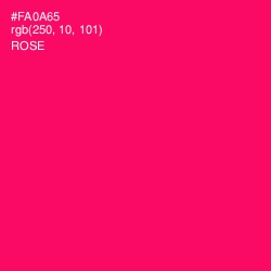 #FA0A65 - Rose Color Image