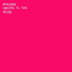 #FA0A68 - Rose Color Image