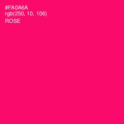 #FA0A6A - Rose Color Image