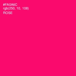 #FA0A6C - Rose Color Image