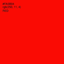 #FA0B04 - Red Color Image