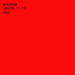 #FA0B0B - Red Color Image