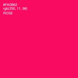 #FA0B62 - Rose Color Image
