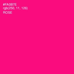 #FA0B7E - Rose Color Image