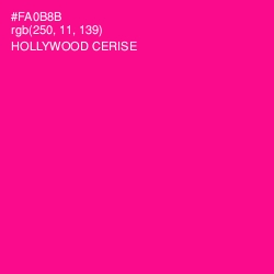 #FA0B8B - Hollywood Cerise Color Image