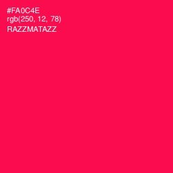 #FA0C4E - Razzmatazz Color Image