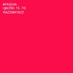 #FA0D4A - Razzmatazz Color Image