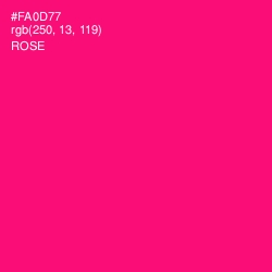 #FA0D77 - Rose Color Image