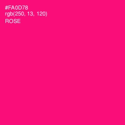 #FA0D78 - Rose Color Image