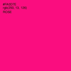 #FA0D7E - Rose Color Image