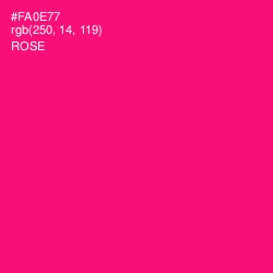 #FA0E77 - Rose Color Image