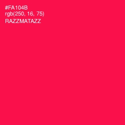 #FA104B - Razzmatazz Color Image