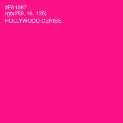#FA1087 - Hollywood Cerise Color Image