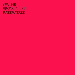 #FA114E - Razzmatazz Color Image