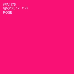 #FA1175 - Rose Color Image