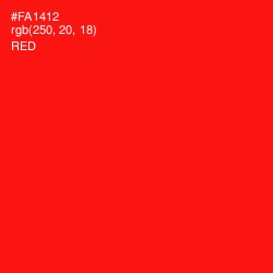 #FA1412 - Red Color Image