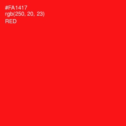 #FA1417 - Red Color Image