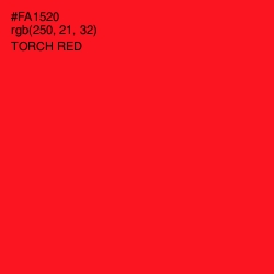 #FA1520 - Torch Red Color Image