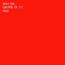 #FA170B - Red Color Image