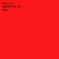 #FA1719 - Red Color Image