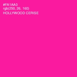 #FA1AA0 - Hollywood Cerise Color Image