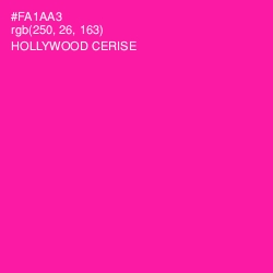 #FA1AA3 - Hollywood Cerise Color Image