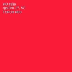 #FA1B39 - Torch Red Color Image