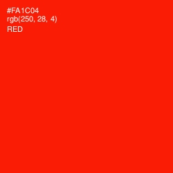 #FA1C04 - Red Color Image