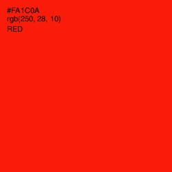 #FA1C0A - Red Color Image