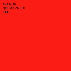 #FA1C15 - Red Color Image