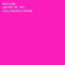 #FA1CBB - Hollywood Cerise Color Image