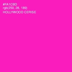 #FA1CBD - Hollywood Cerise Color Image