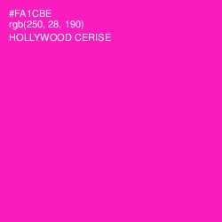 #FA1CBE - Hollywood Cerise Color Image